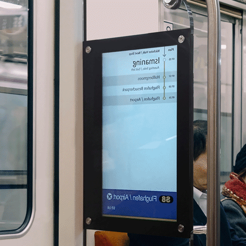 Wabtec 铁路运输 Passenger Information 和 Video Security iSmart Display